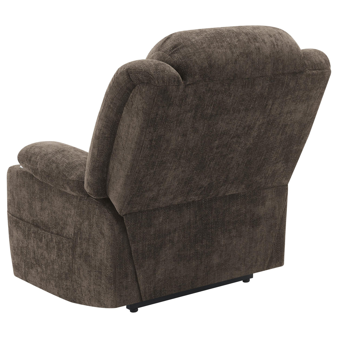 Coaster Furniture 603233P Houston Upholstered Power Lift Recliner Chair Dark Brown