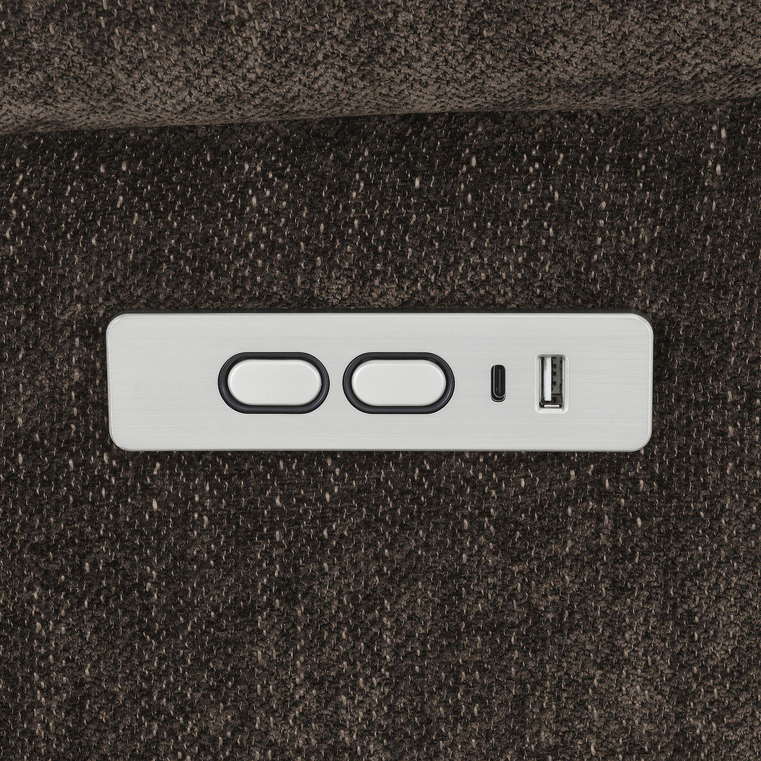 Coaster Furniture 603233P Houston Upholstered Power Lift Recliner Chair Dark Brown