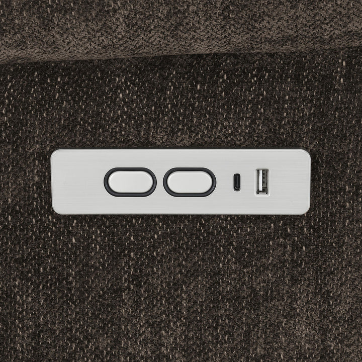 Coaster Furniture 603233P Houston Upholstered Power Lift Recliner Chair Dark Brown