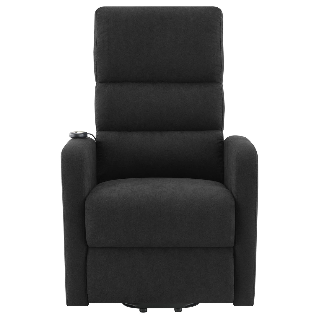 Coaster Furniture 603235P Amsdell Upholstered Power Lift Recliner with Remote Black