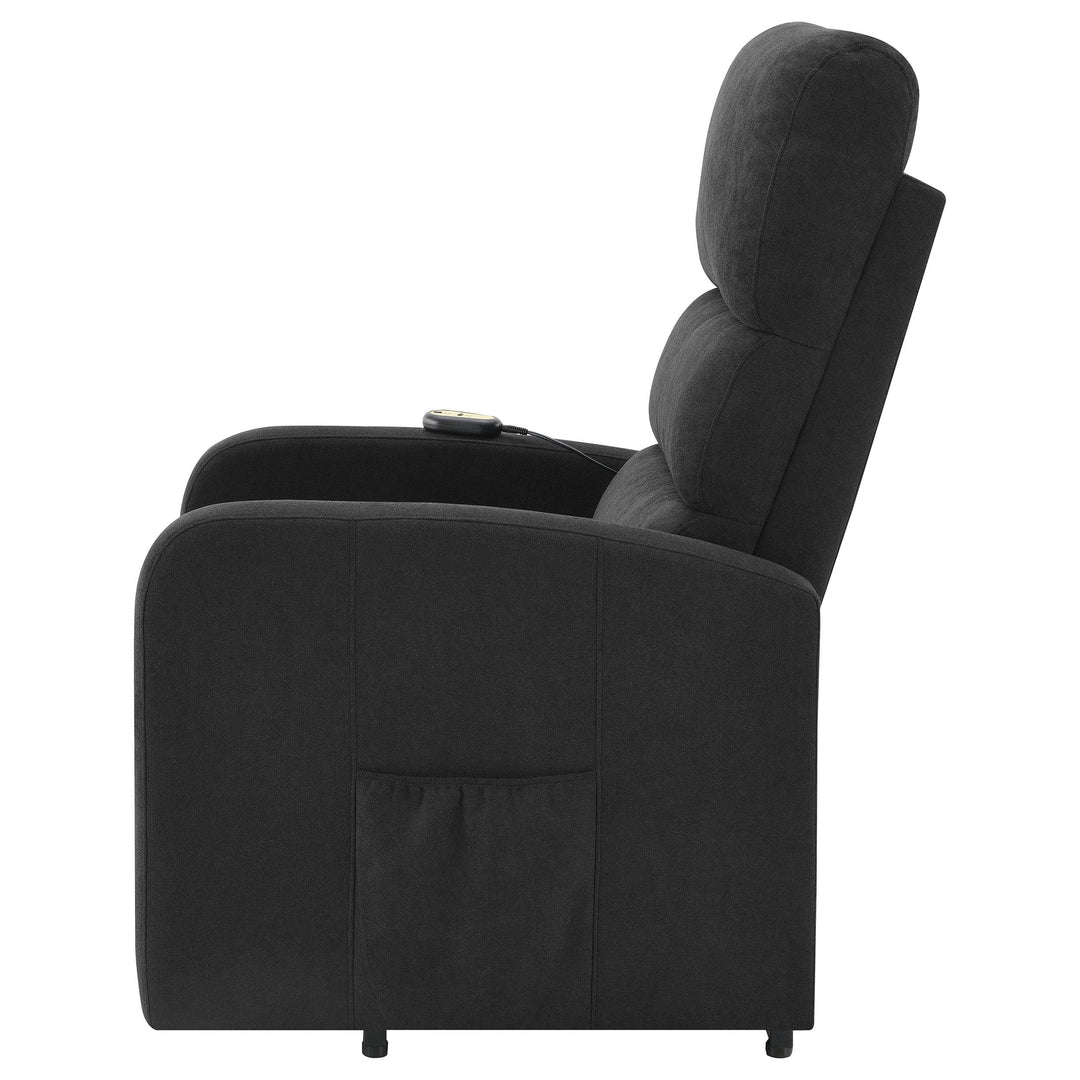 Coaster Furniture 603235P Amsdell Upholstered Power Lift Recliner with Remote Black
