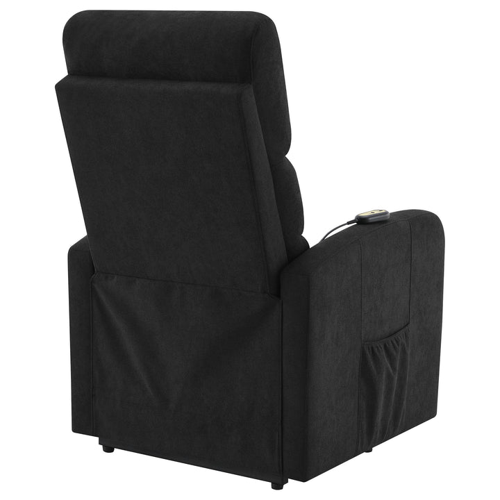 Coaster Furniture 603235P Amsdell Upholstered Power Lift Recliner with Remote Black