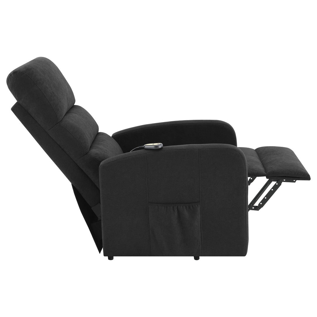Coaster Furniture 603235P Amsdell Upholstered Power Lift Recliner with Remote Black