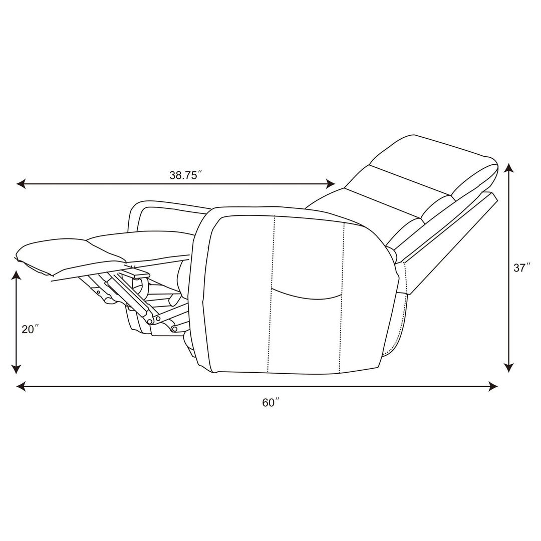 Coaster Furniture 603235P Amsdell Upholstered Power Lift Recliner with Remote Black