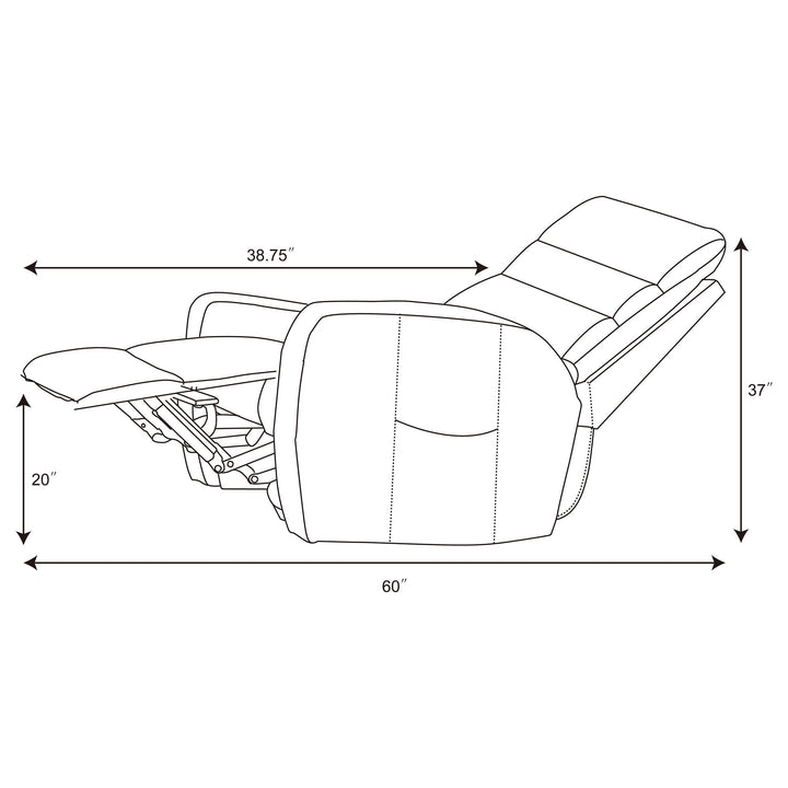 Coaster Furniture 603235P Amsdell Upholstered Power Lift Recliner with Remote Black