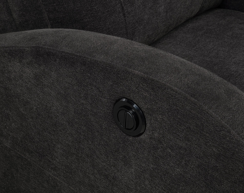 Grant - Fabric Upholstered Power Recliner Chair - Charcoal Gray