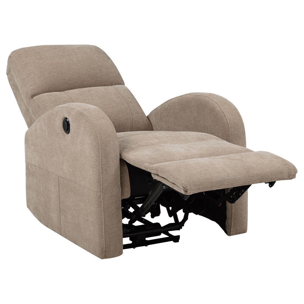 Grant - Fabric Upholstered Power Recliner Chair - Camel