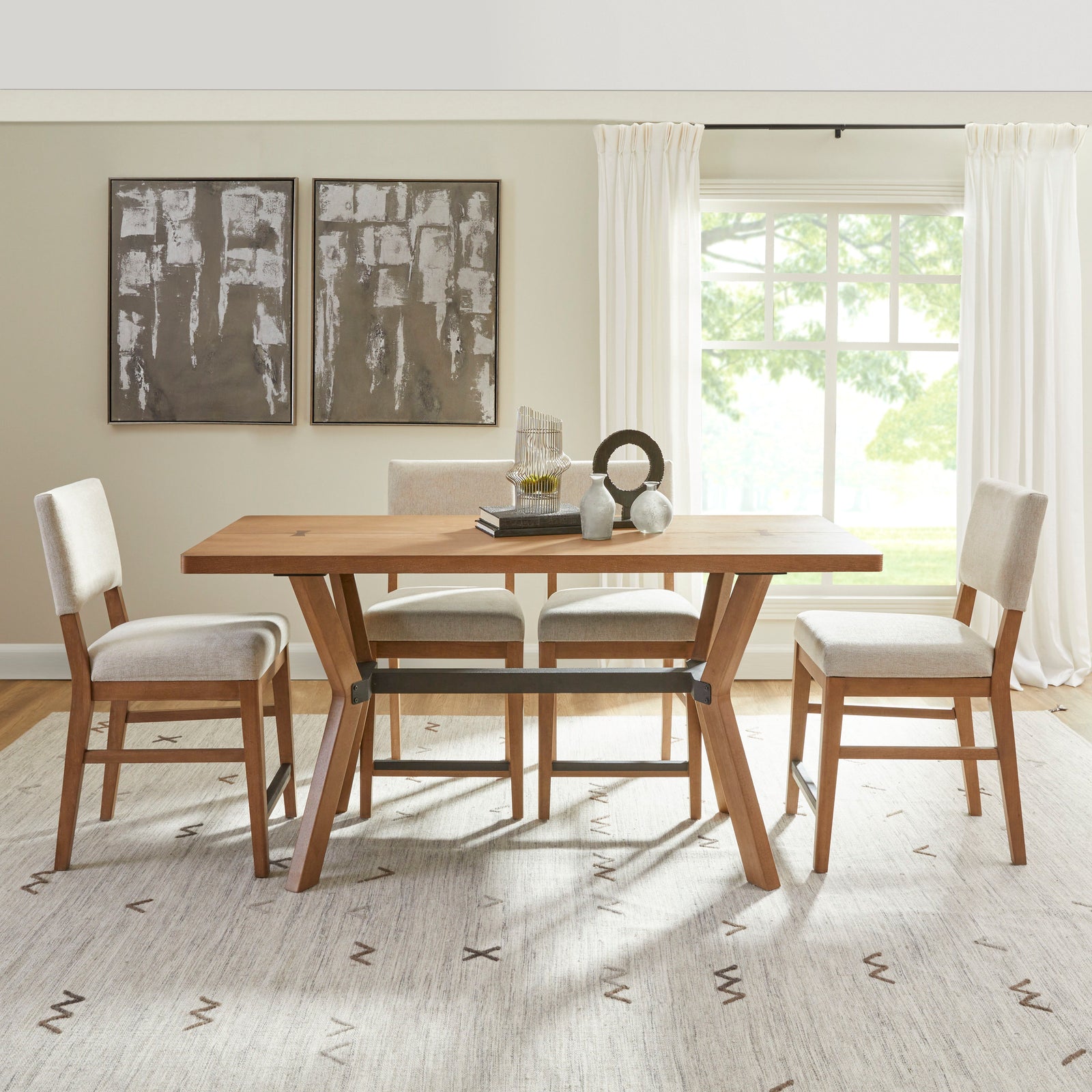 Millwork  Friendship Table  Light Brown