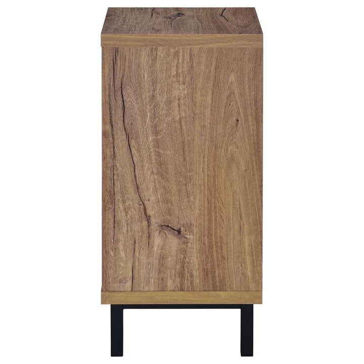 Teller - 1-Door Entryway Shoe Storage Bench - Natural Oak