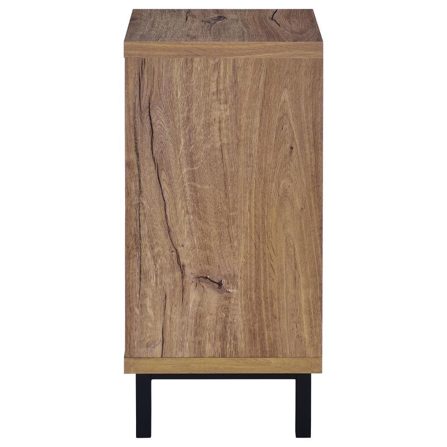 Teller - 1-Door Entryway Shoe Storage Bench - Natural Oak