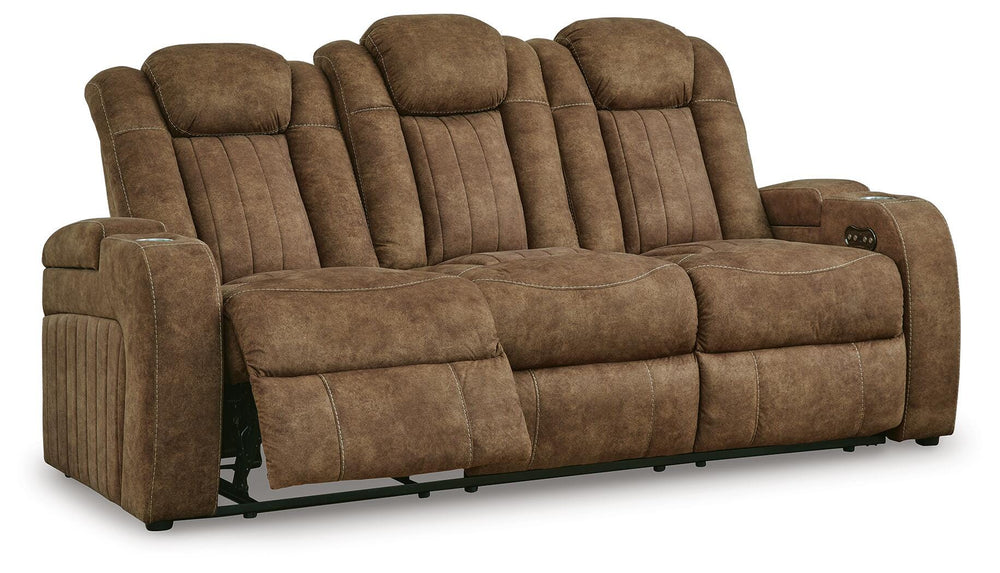 Wolfridge Power Reclining Sofa - Dark Brown (3)