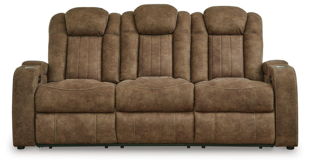 Wolfridge Power Reclining Sofa - Dark Brown (4)