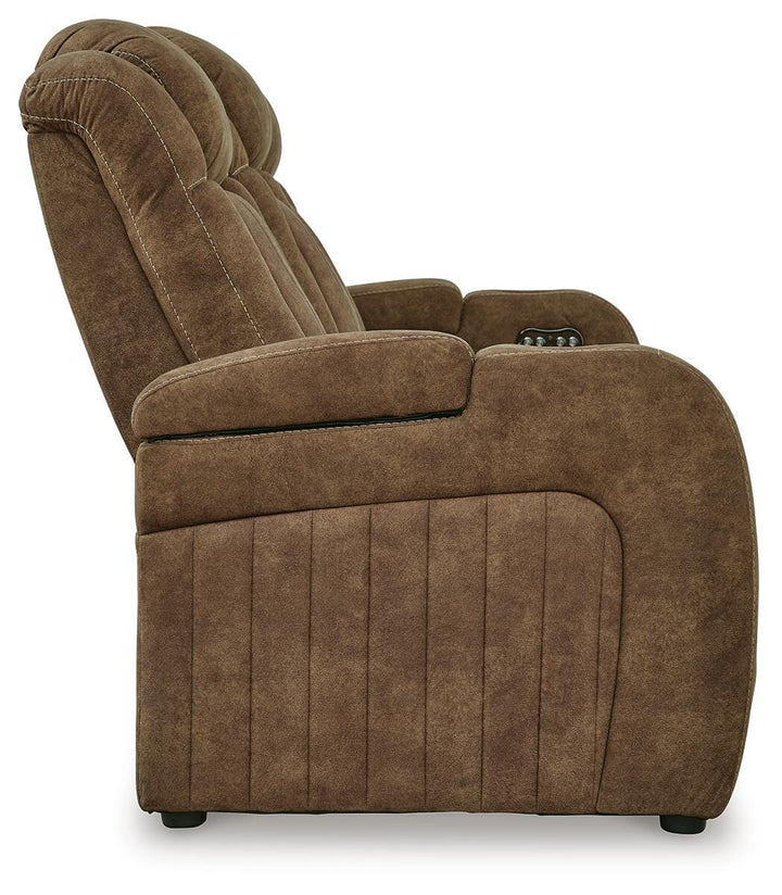 Wolfridge Power Reclining Sofa - Dark Brown (6)