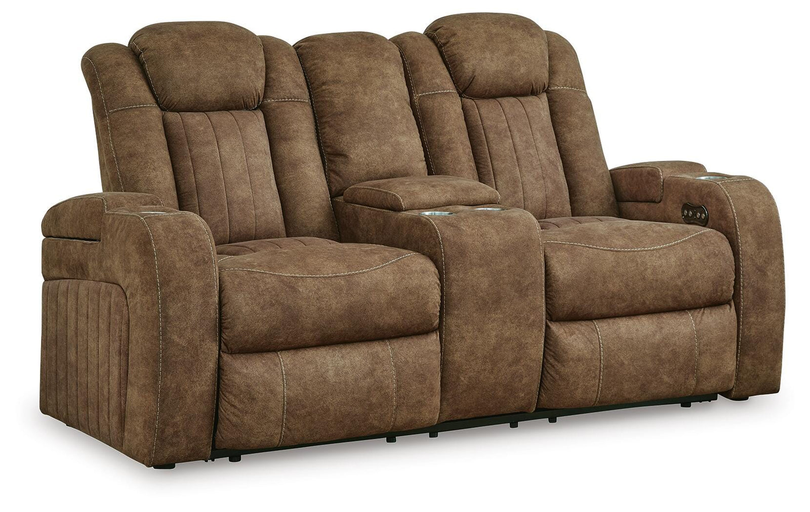 Wolfridge Power Reclining Loveseat - Dark Brown (1)