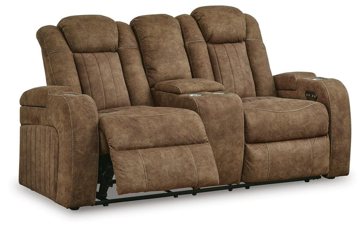 Wolfridge Power Reclining Loveseat - Dark Brown (3)