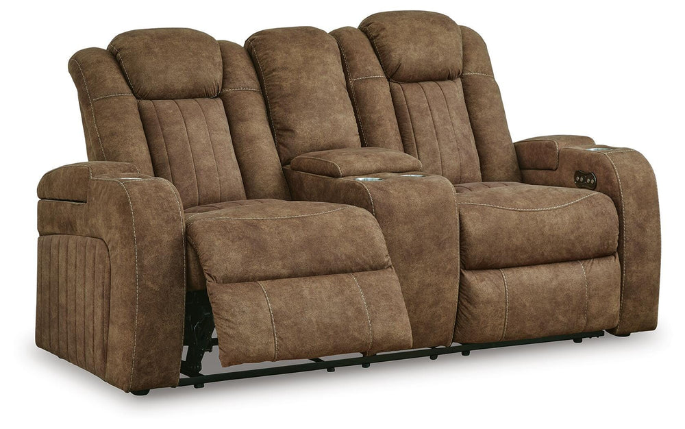 Wolfridge Power Reclining Loveseat - Dark Brown (3)