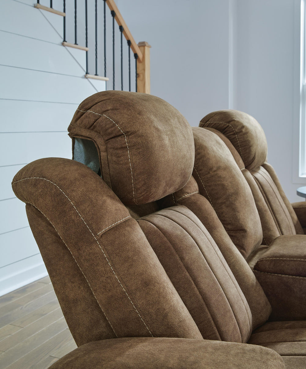 Wolfridge Power Reclining Sofa - Dark Brown (11)