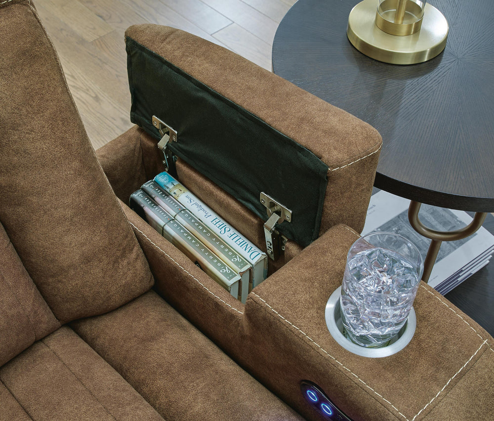 Wolfridge Power Reclining Sofa - Dark Brown (12)