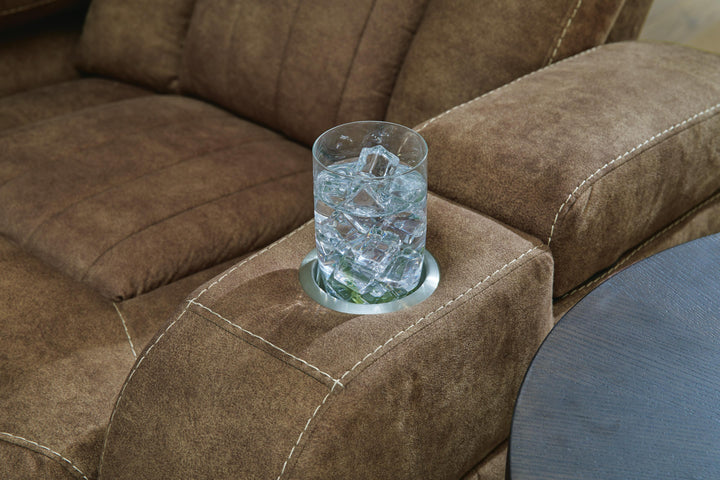 Wolfridge Power Reclining Sofa - Dark Brown (13)