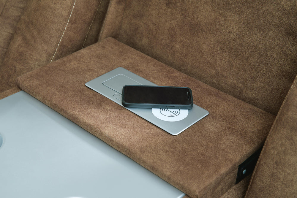 Wolfridge Power Reclining Sofa - Dark Brown (10)