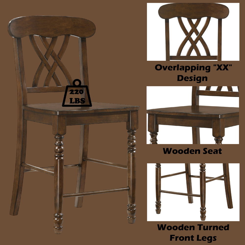 Dylan - Counter Height Chair Set of 2) - Walnut