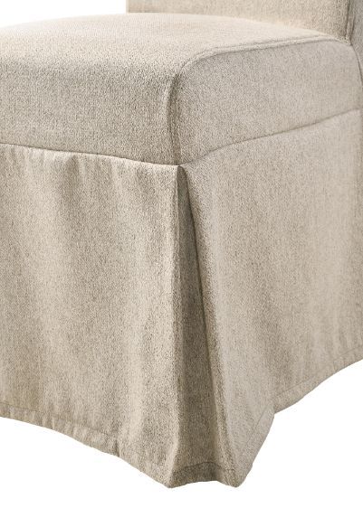 Faustine - 40" Side Chair Set of 2) - Tan Fabric & Salvaged Light Oak