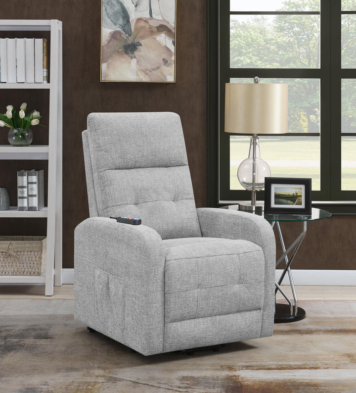 Coaster Furniture 609402P Howie Upholstered Power Lift Massage Chair Grey