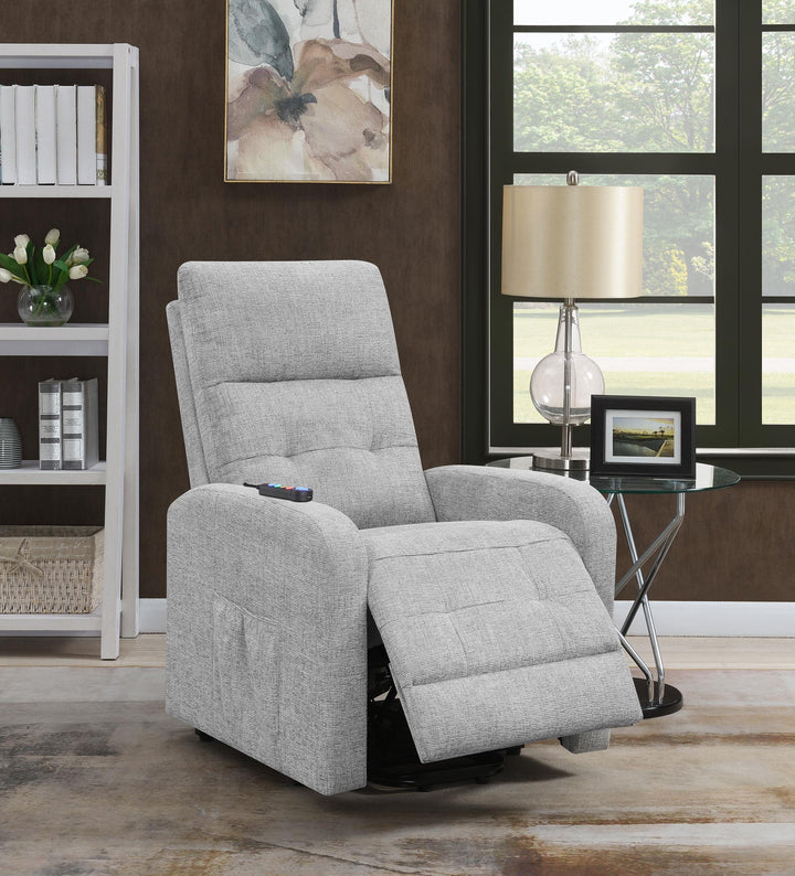 Coaster Furniture 609402P Howie Upholstered Power Lift Massage Chair Grey