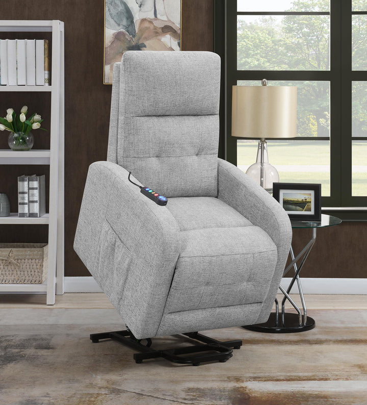 Coaster Furniture 609402P Howie Upholstered Power Lift Massage Chair Grey