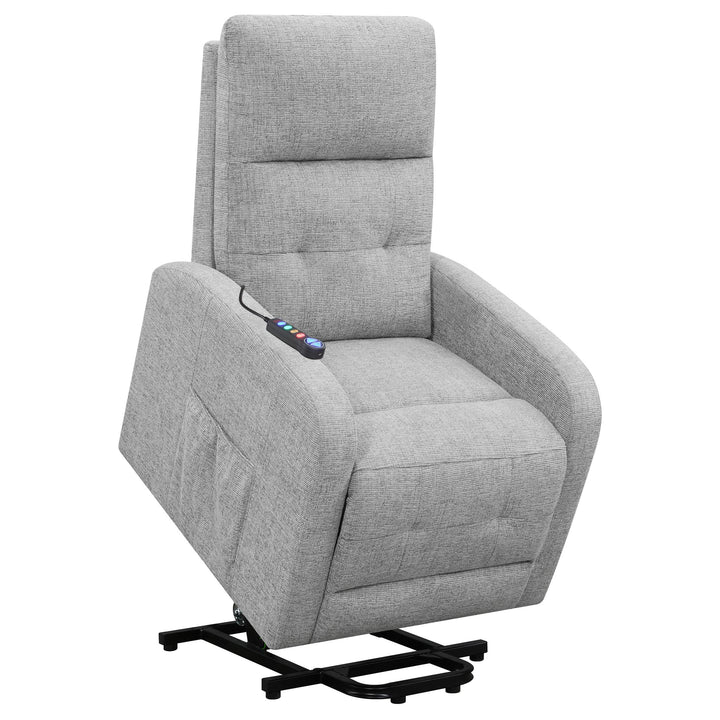 Coaster Furniture 609402P Howie Upholstered Power Lift Massage Chair Grey