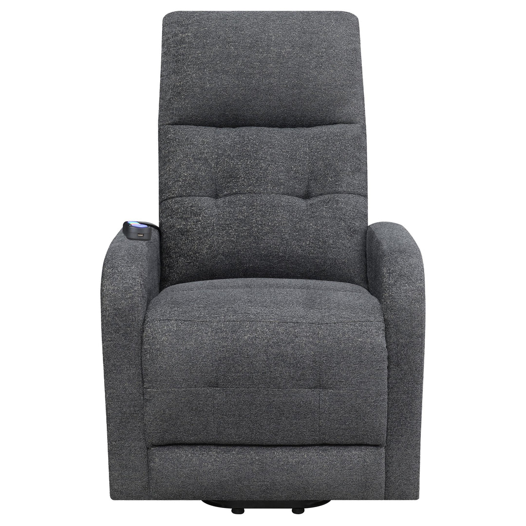Coaster Furniture 609403P Howie Upholstered Power Lift Massage Chair Charcoal
