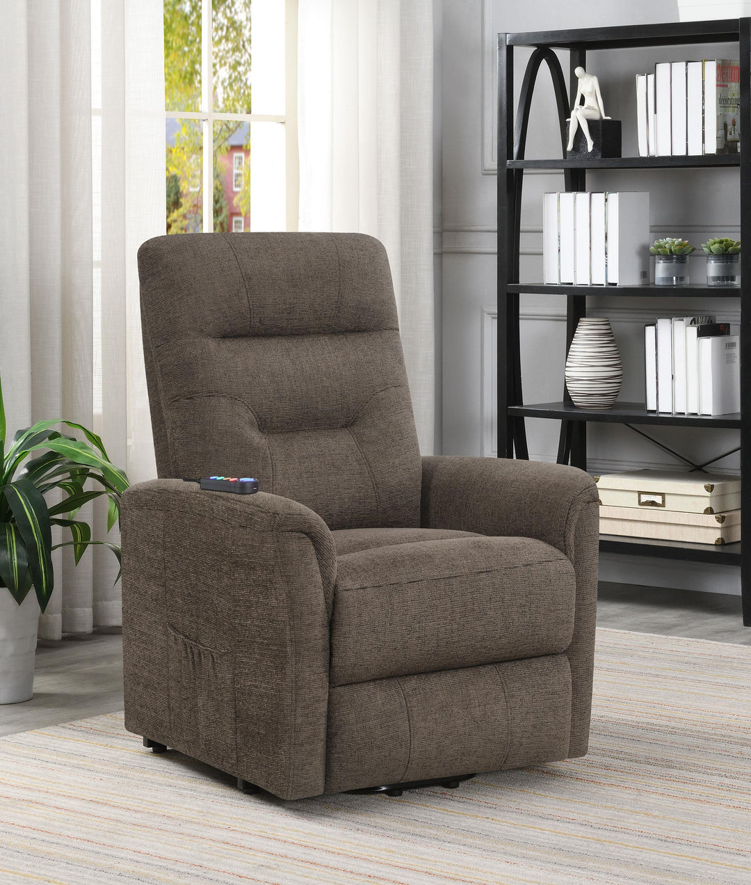 Coaster Furniture 609404P Henrietta Upholstered Power Lift Massage Chair Brown