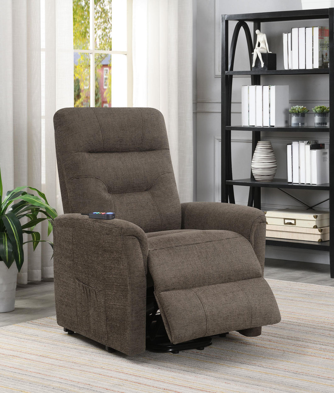 Coaster Furniture 609404P Henrietta Upholstered Power Lift Massage Chair Brown