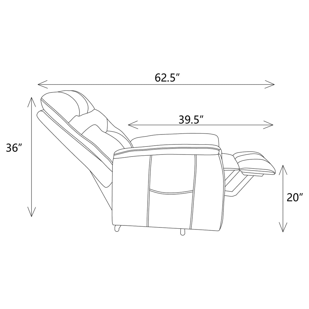 Coaster Furniture 609404P Henrietta Upholstered Power Lift Massage Chair Brown