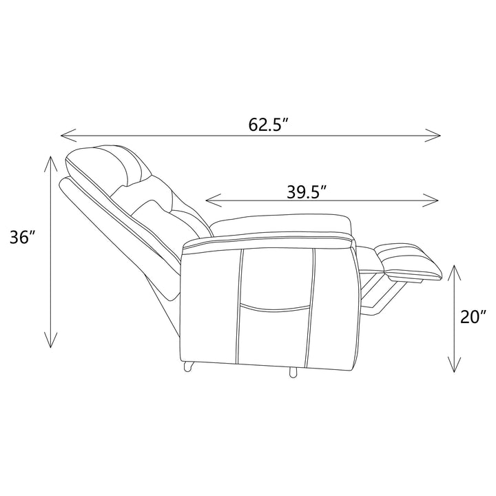Coaster Furniture 609404P Henrietta Upholstered Power Lift Massage Chair Brown