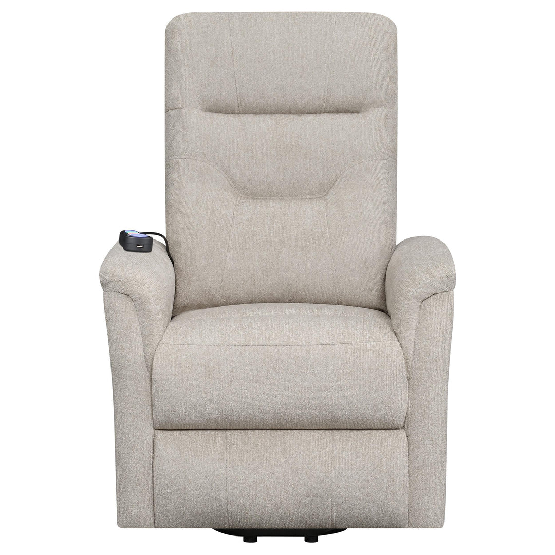Coaster Furniture 609405P Henrietta Upholstered Power Lift Massage Chair Beige