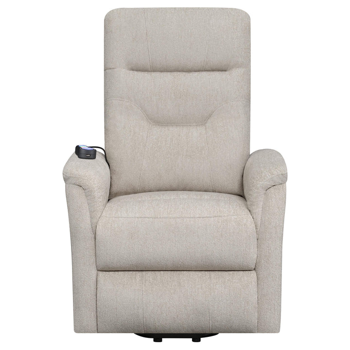 Coaster Furniture 609405P Henrietta Upholstered Power Lift Massage Chair Beige