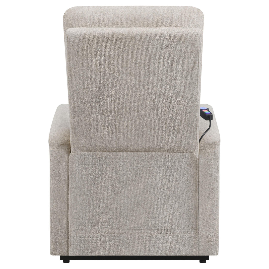 Coaster Furniture 609405P Henrietta Upholstered Power Lift Massage Chair Beige