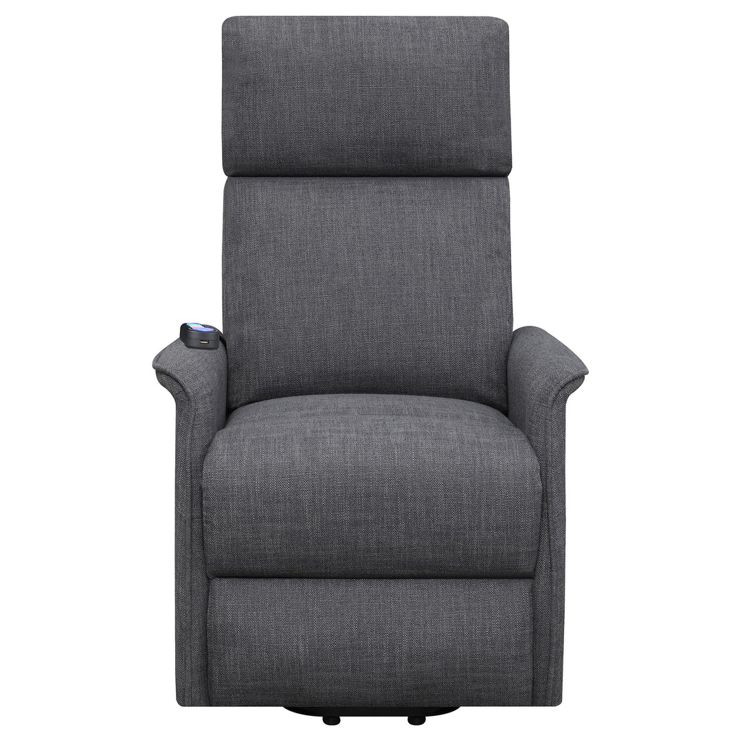 Coaster Furniture 609406P Herrera Upholstered Power Lift Massage Chair Charcoal