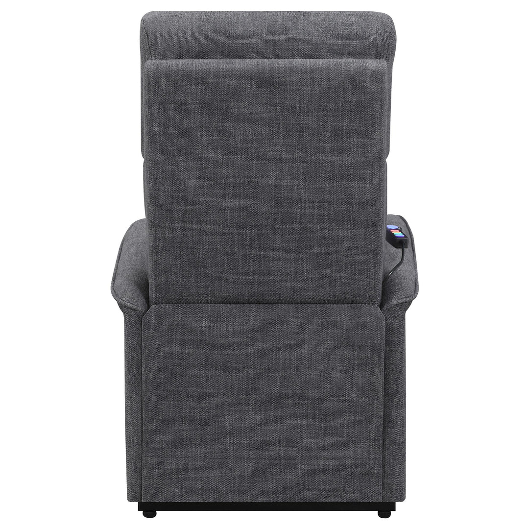 Coaster Furniture 609406P Herrera Upholstered Power Lift Massage Chair Charcoal