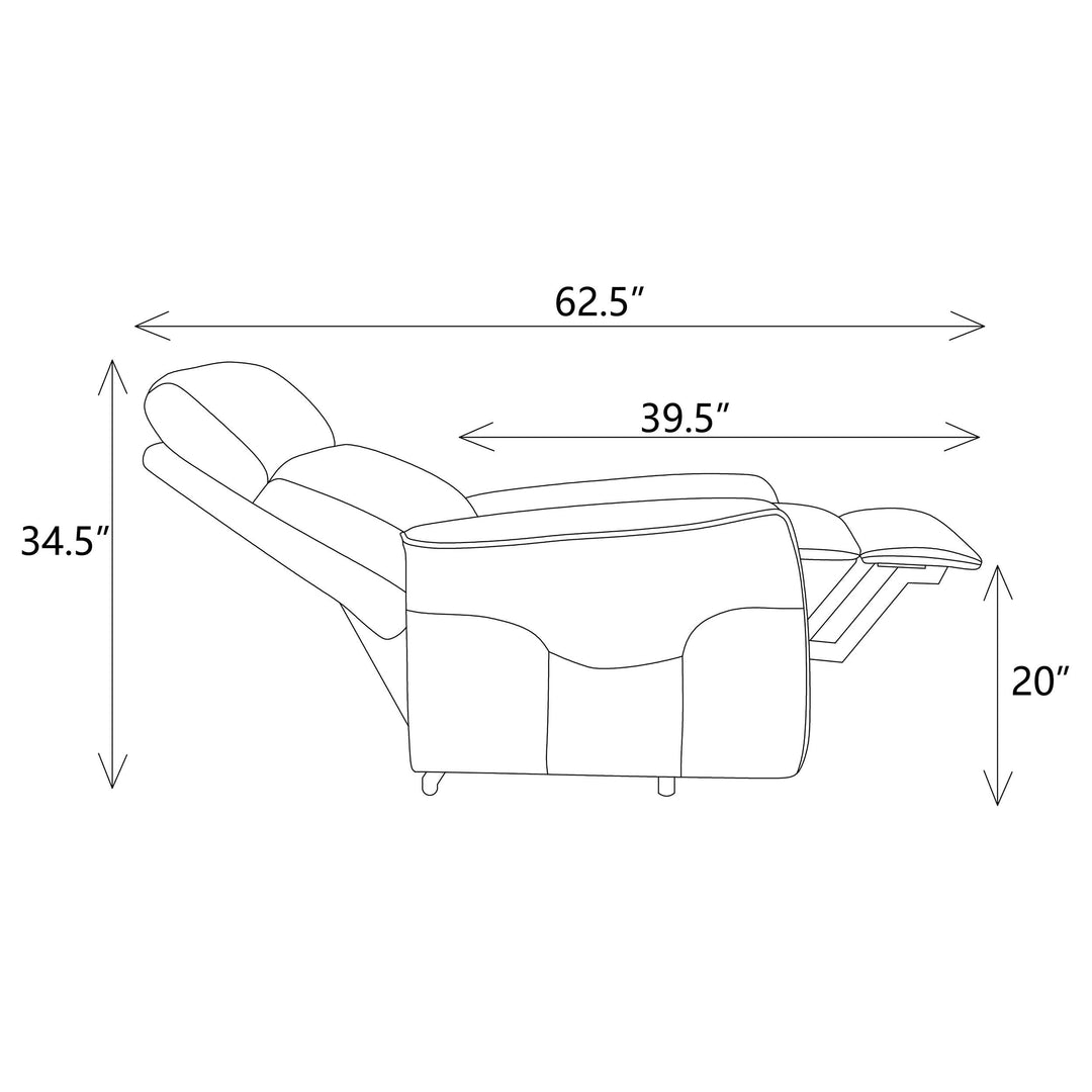 Coaster Furniture 609406P Herrera Upholstered Power Lift Massage Chair Charcoal