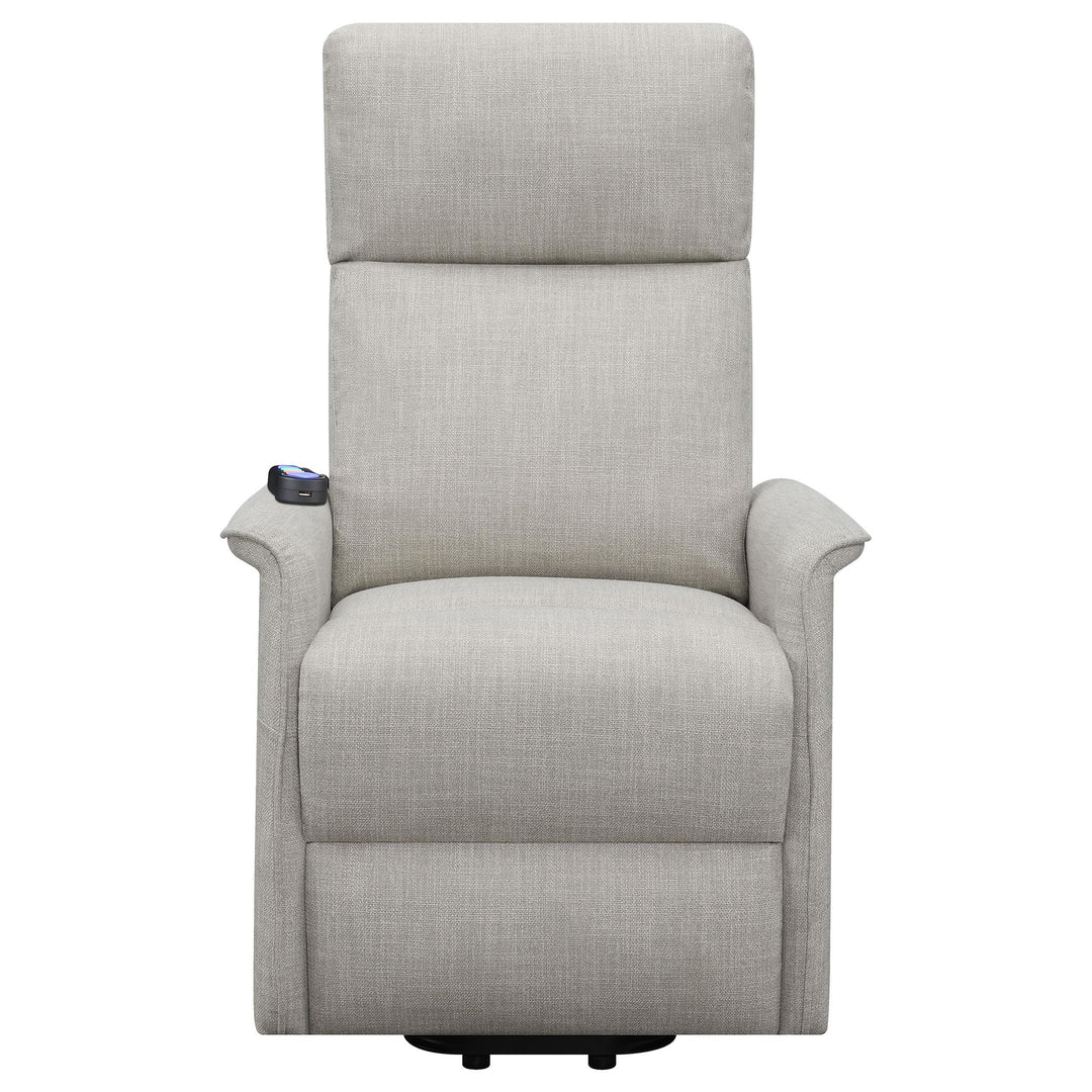 Coaster Furniture 609407P Herrera Upholstered Power Lift Massage Chair Beige