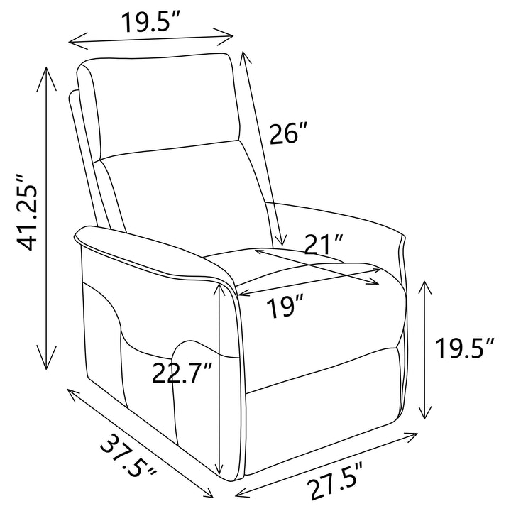 Coaster Furniture 609407P Herrera Upholstered Power Lift Massage Chair Beige