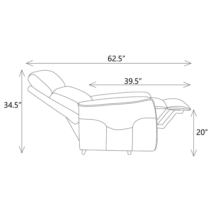 Coaster Furniture 609407P Herrera Upholstered Power Lift Massage Chair Beige