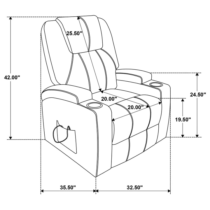 Armstrong - Upholstered Power Lift Massage Recliner - Ivory
