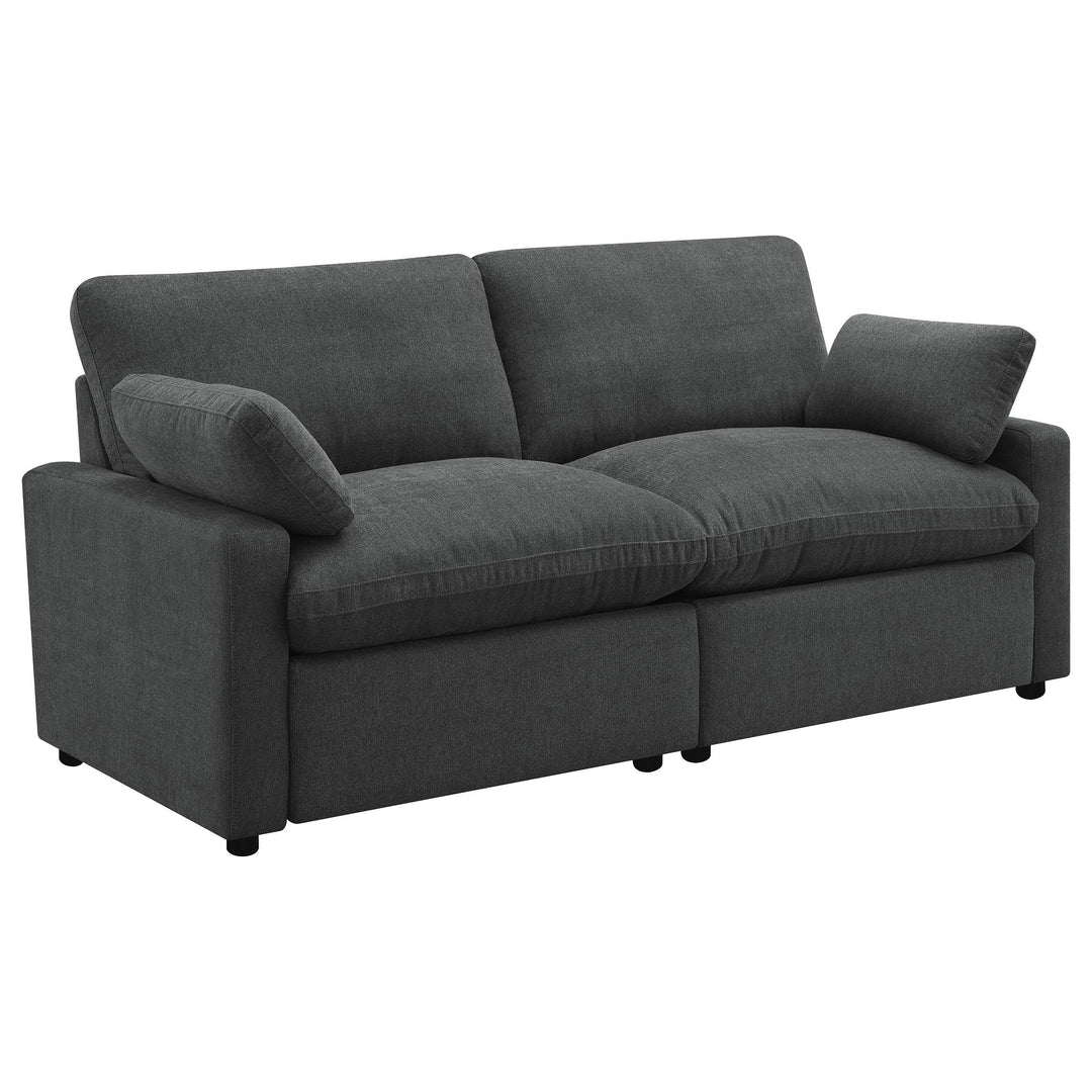 Coaster Furniture 609532P Collins Modular Power Loveseat Dark Grey