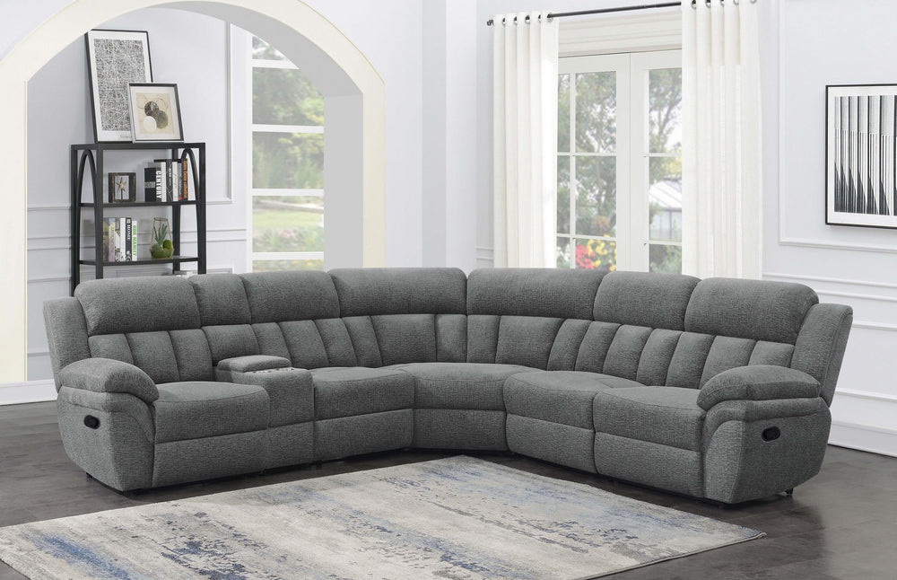 Coaster Furniture 609540 Bahrain 6-piece Modular Reclining Sectional Sofa Charcoal