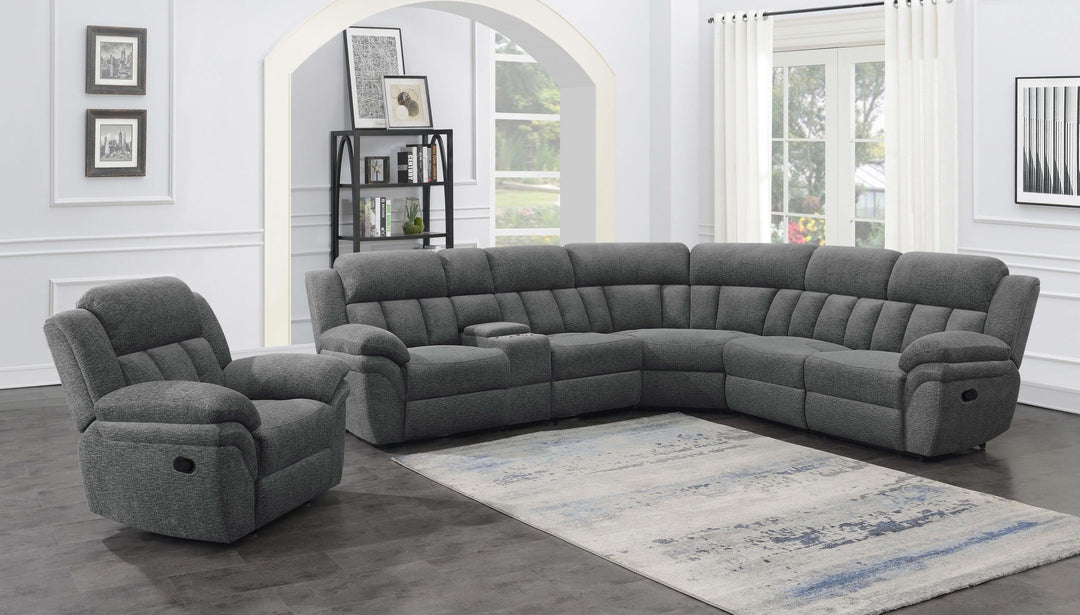 Coaster Furniture 609540 Bahrain 6-piece Modular Reclining Sectional Sofa Charcoal