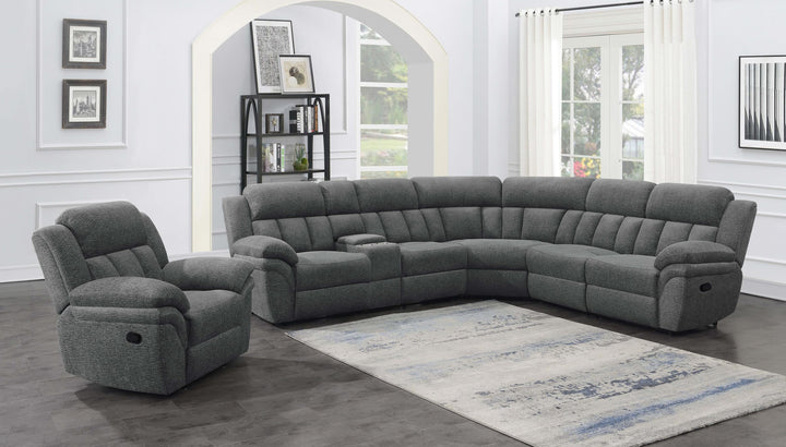 Coaster Furniture 609540 Bahrain 6-piece Modular Reclining Sectional Sofa Charcoal