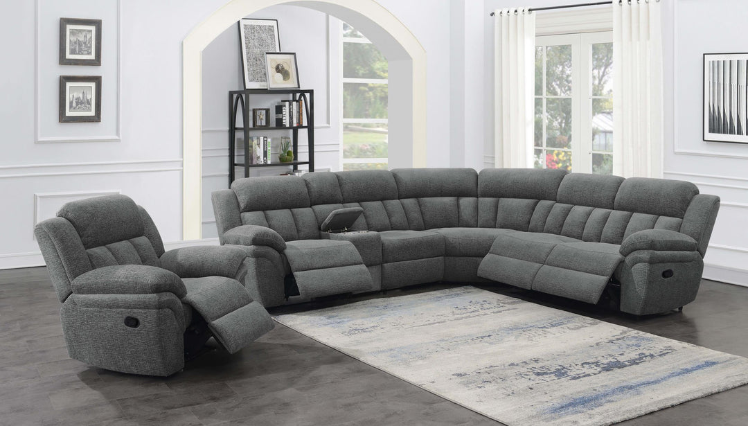 Coaster Furniture 609540 Bahrain 6-piece Modular Reclining Sectional Sofa Charcoal